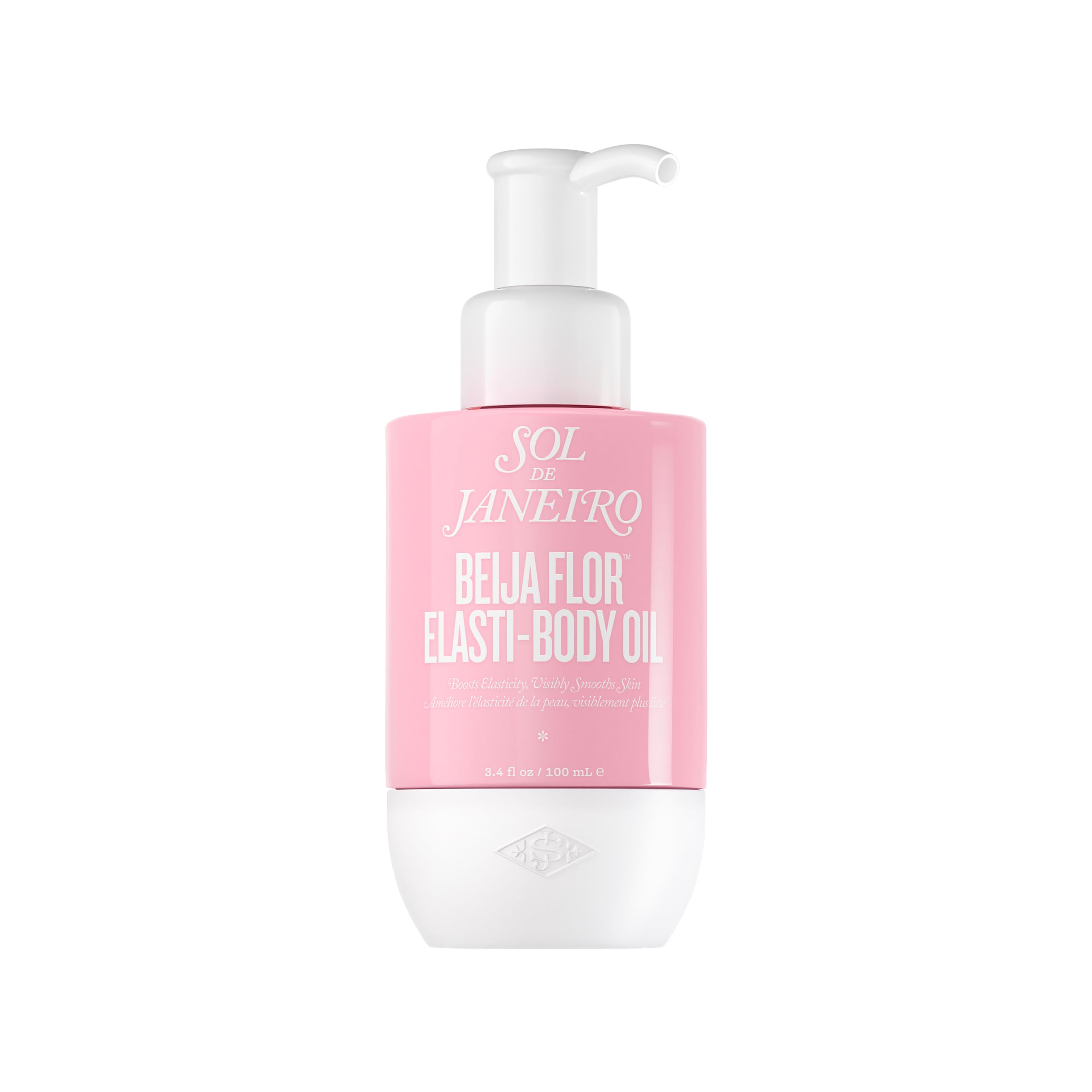 Sol de Janeiro Beija Flor Elasti-Body Oil bottle front for smooth hydrated skin