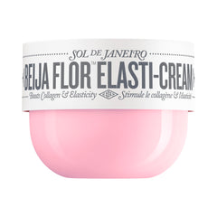 Sol de Janeiro Beija Flor Elasti-Cream jar close-up highlighting rich hydration texture.