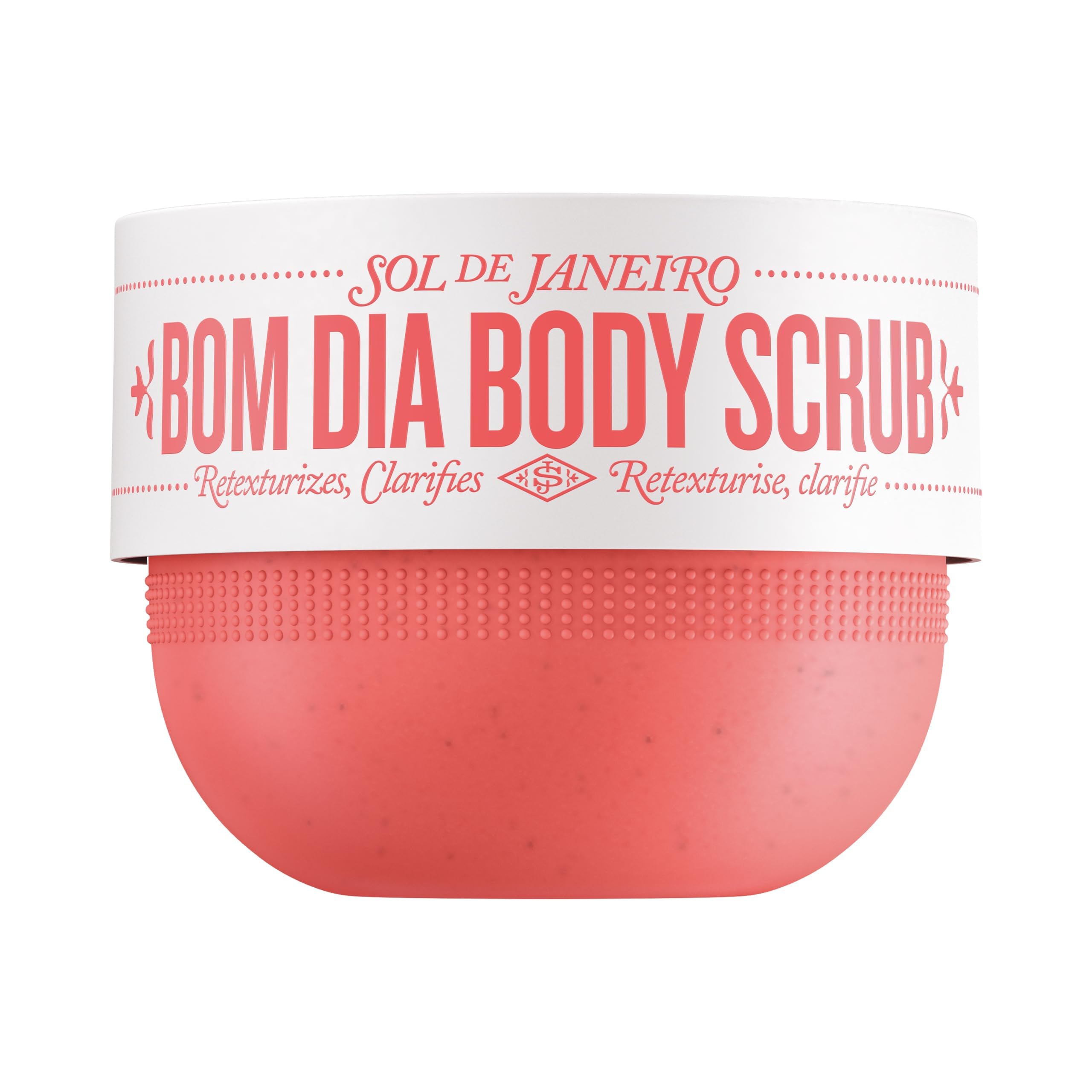 Sol de Janeiro Bom Dia Bright Body Scrub bottle with Cheirosa 40 fragrance for a pampering routine.