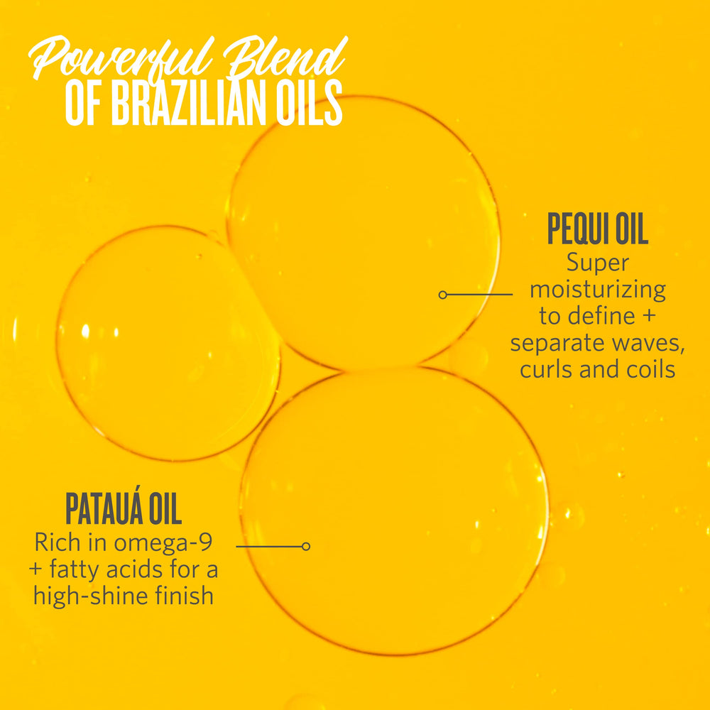 Sol de Janeiro oil being applied to damp hair for heat protection.