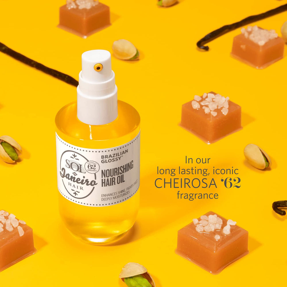 Sol de Janeiro hair oil emphasized with heat-protection capability.