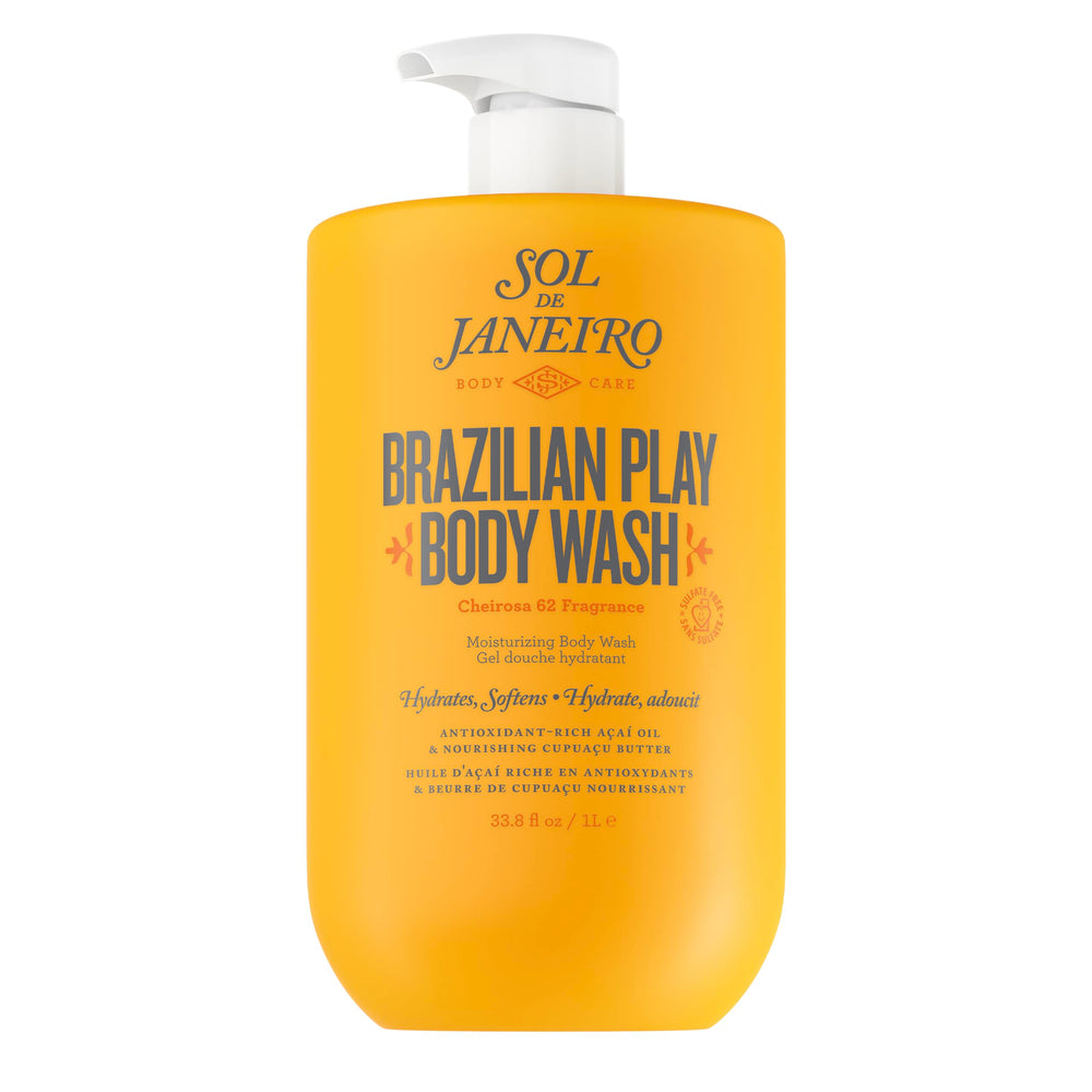 Sol de Janeiro Brazilian Play pump bottle enables easy, mess-free showers.