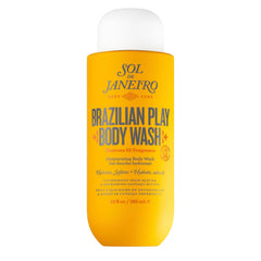 Sol de Janeiro Brazilian Play Shower Gel bottle-front shows inviting hydrating cleanse.