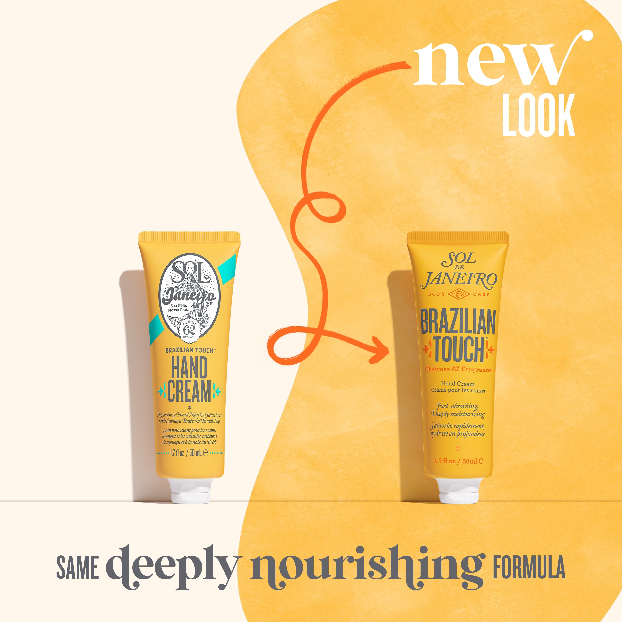 Sol de Janeiro Brazilian Touch Hand Cream swirl texture reveals non-greasy finish