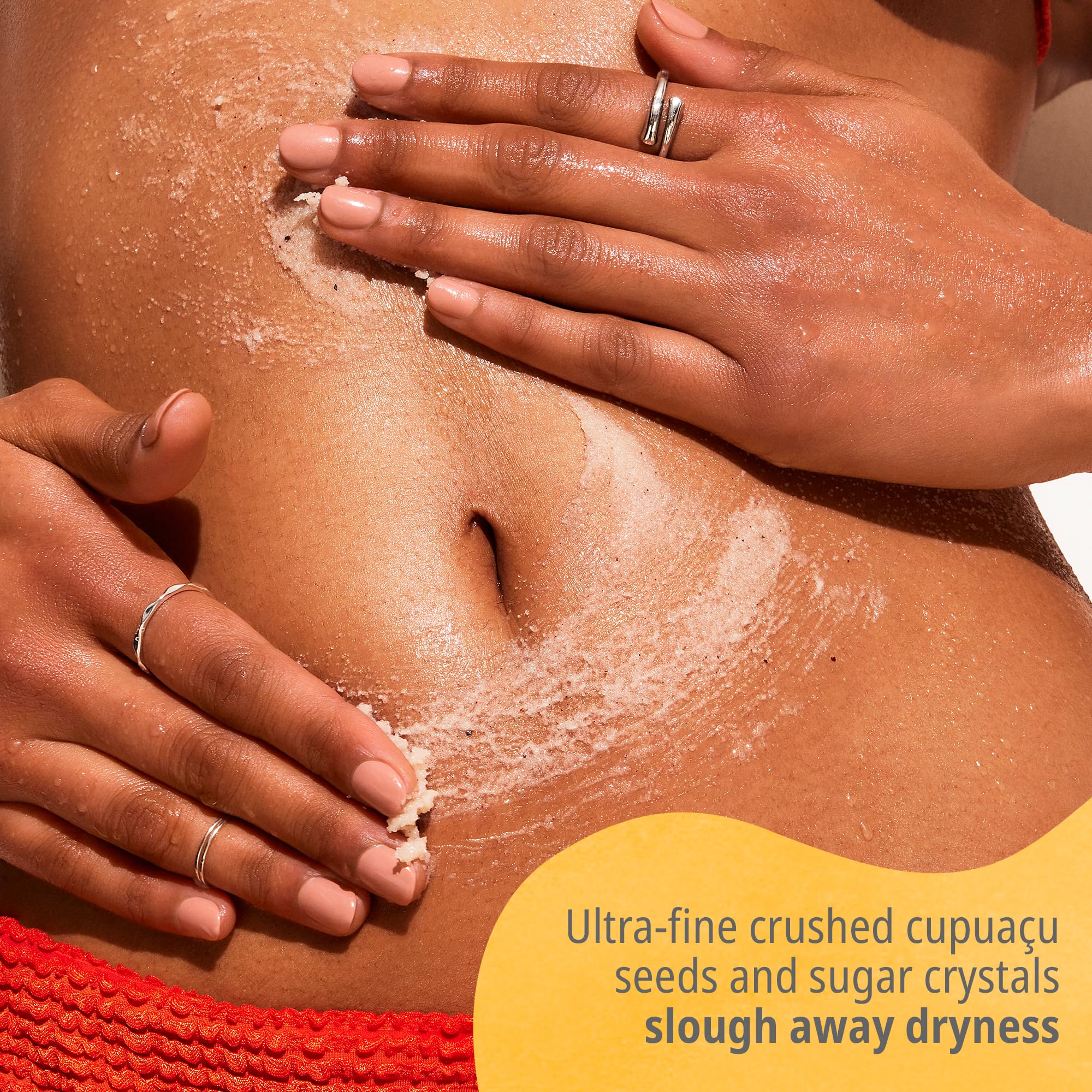 Sol de Janeiro Bum Bum Body Scrub sugar crystals delivering gentle, radiant exfoliation.