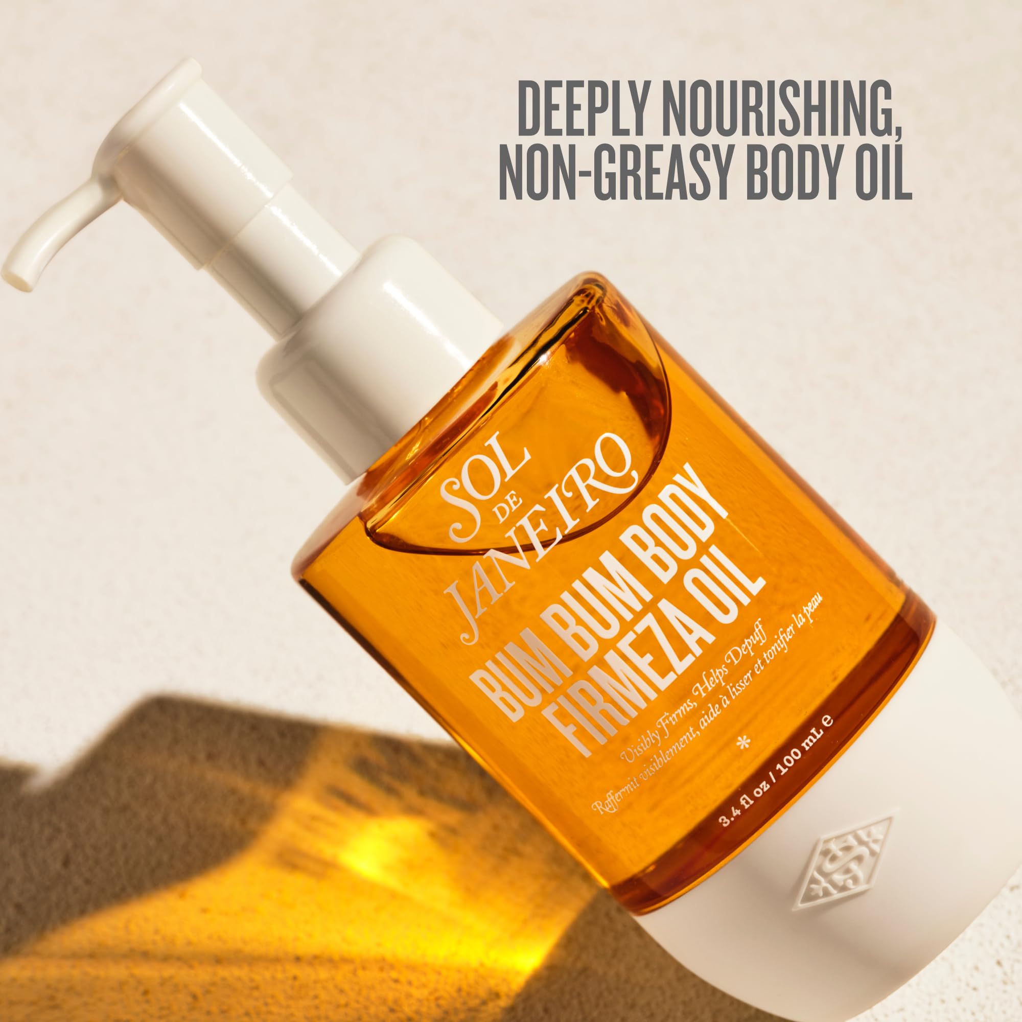 Sol de Janeiro Bum Bum Firmeza application spot showing massage for nourished skin.