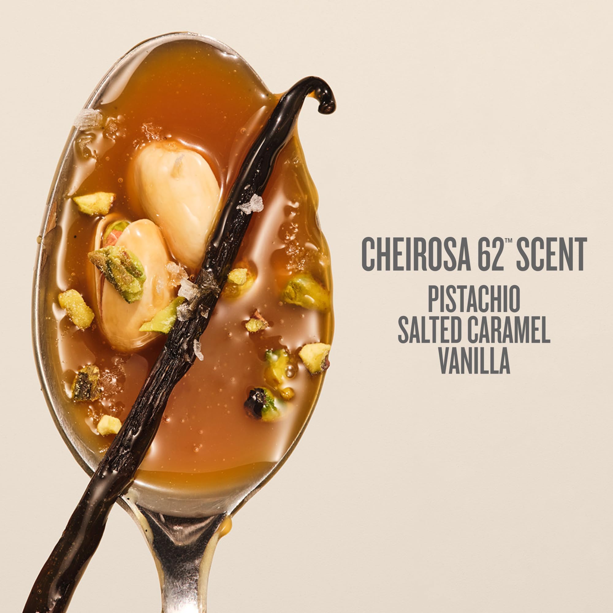 Sol de Janeiro Cheirosa 62 label close-up highlighting gourmand notes.