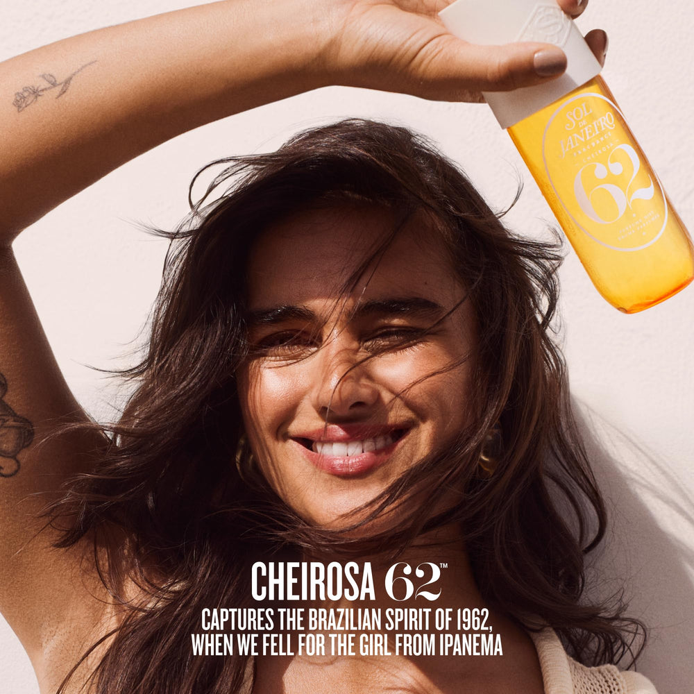 Sol de Janeiro Cheirosa 62 mist spritz for hair and body, quick scent boost.