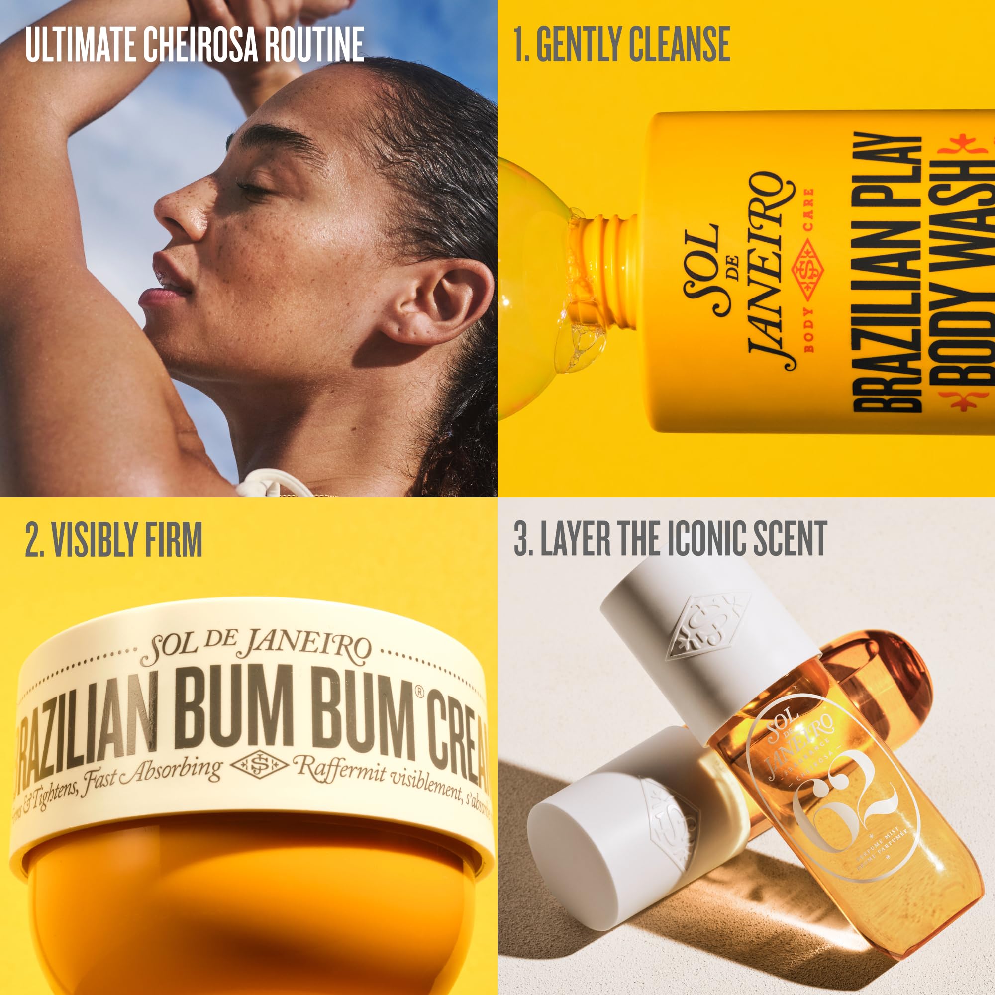 Sol de Janeiro Cheirosa 62 travel size packaging ready for on-the-go fragrance.