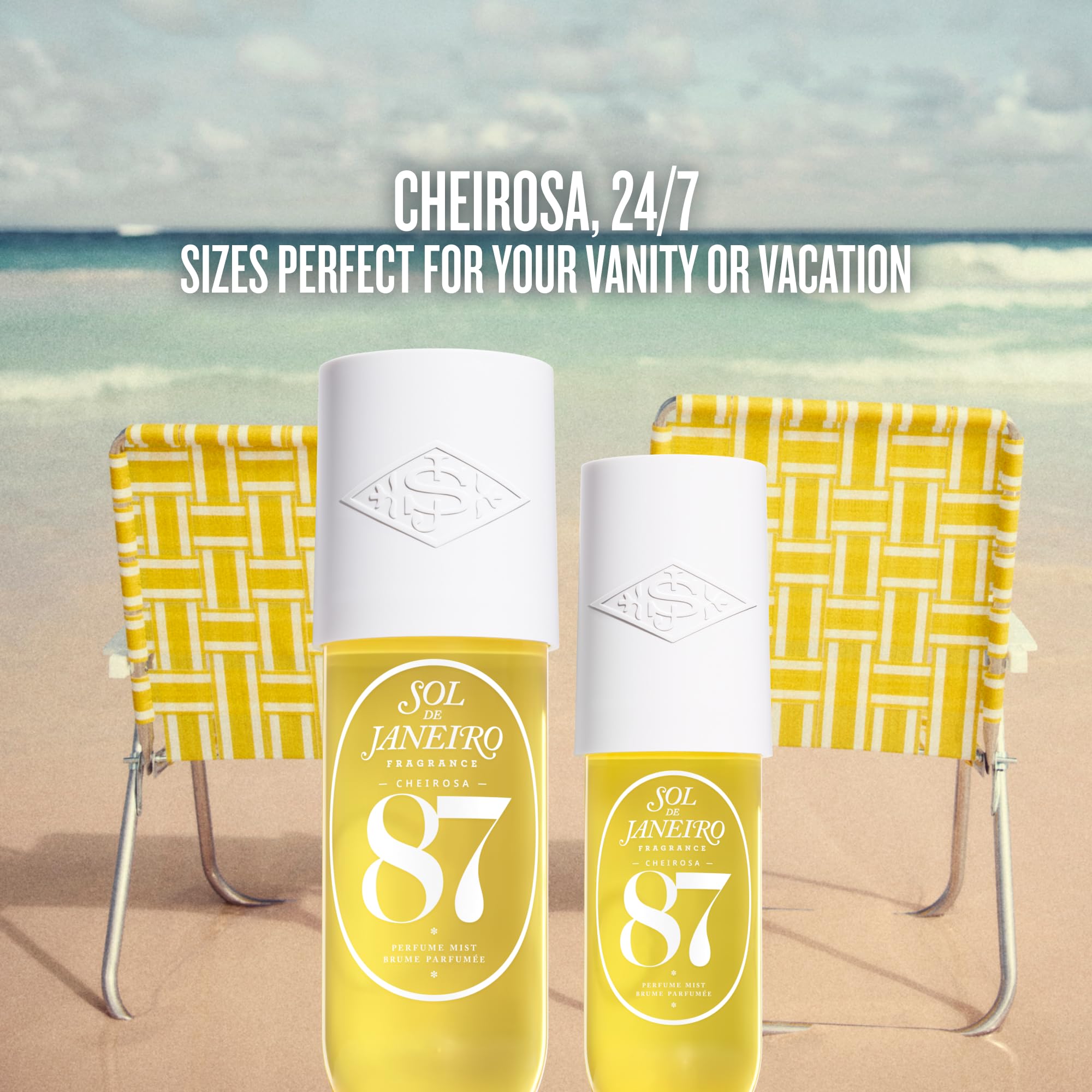 Rio Radiance mist cap closeup highlights secure packaging for travel.