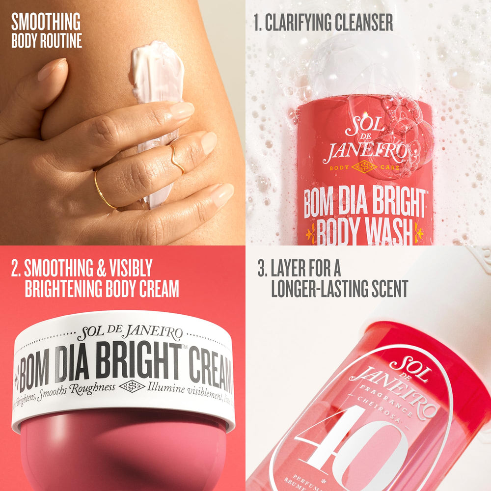 Sol de Janeiro Cheirosa bundle-in-use showing two bottles together