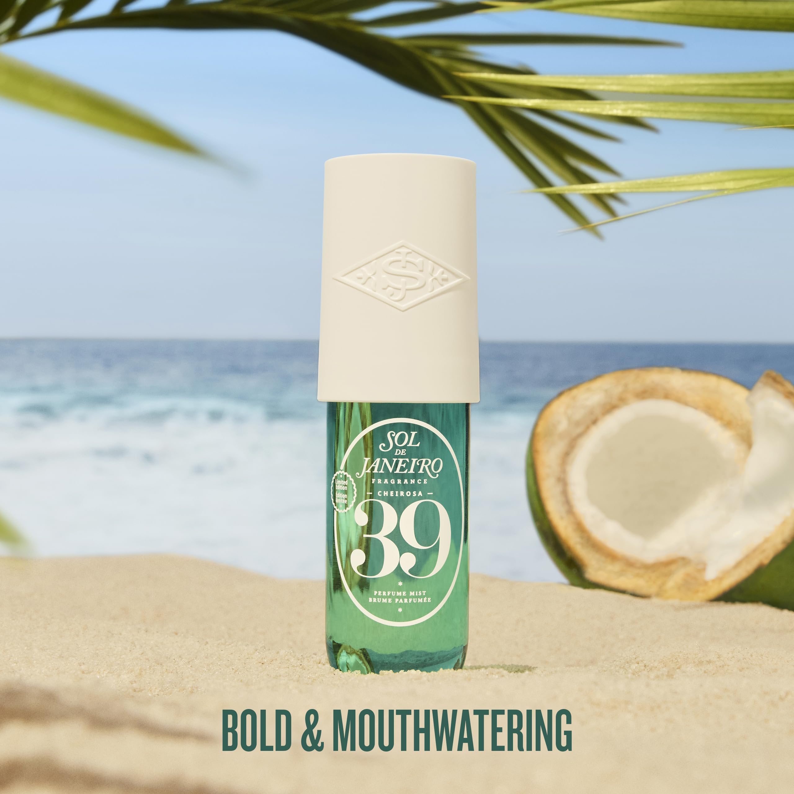Sol de Janeiro Cheirosa 39 travel-size packaging emphasizes convenient fragrance for trips.