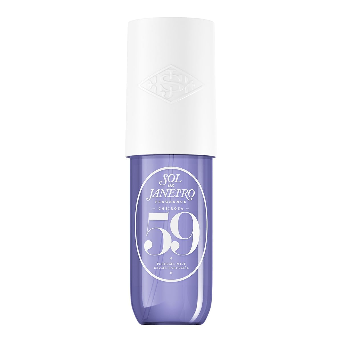 Sol de Janeiro Cheirosa 59 fragrance mist bottle for a lasting vanilla gourmand scent.