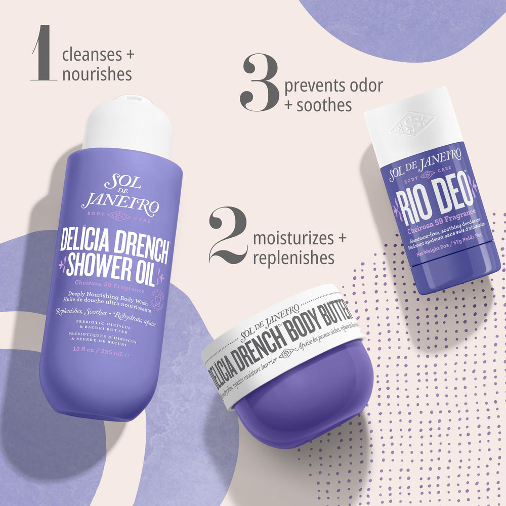 Softens skin, underarm hair, and stubble with Cheirosa 59