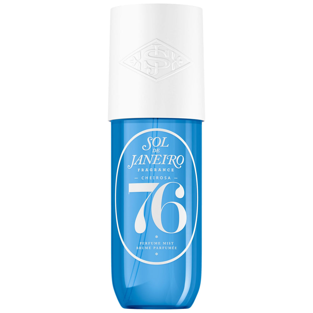 Sol de Janeiro Cheirosa 76 bottle pour highlights premium packaging for on-the-go use.