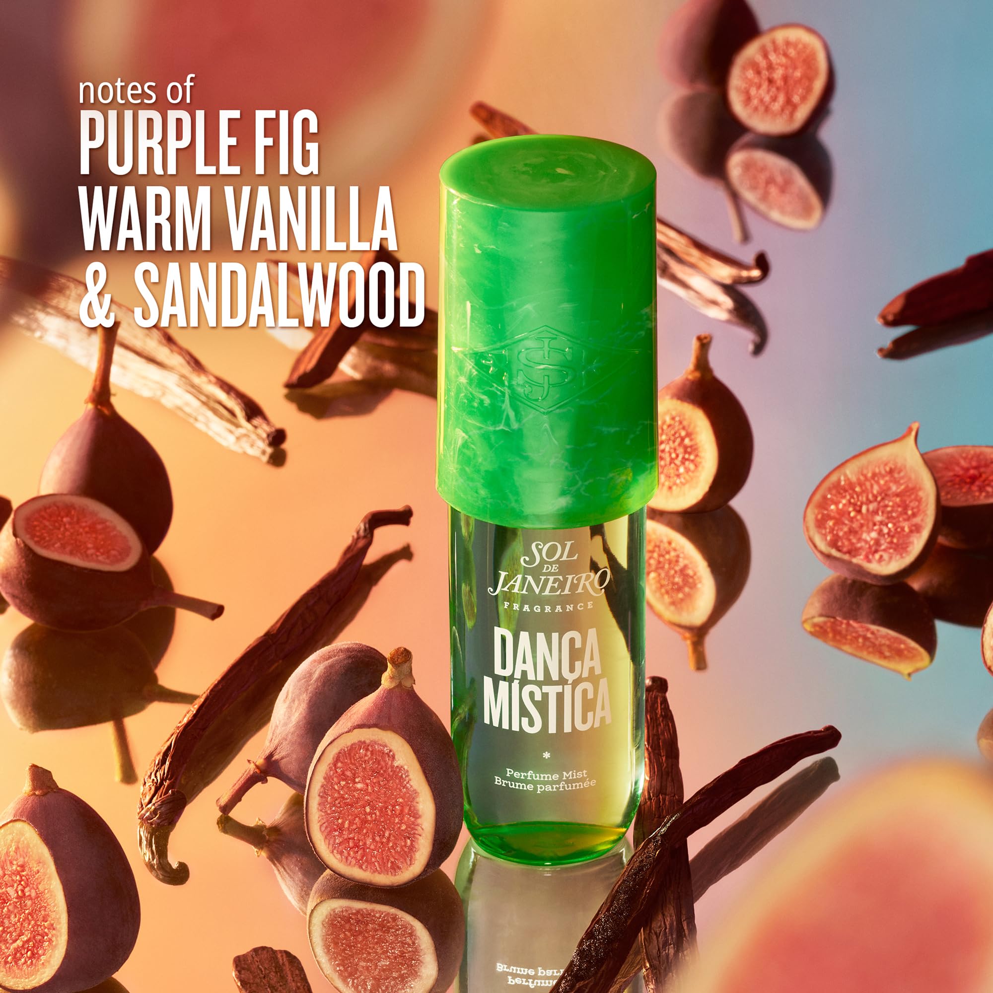 Sol de Janeiro Danca Mistica close-up highlights purple fig note for gourmand aroma.