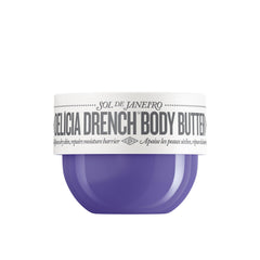 Sol de Janeiro Delicia Drench 75ml jar shows rich texture for deep hydration.
