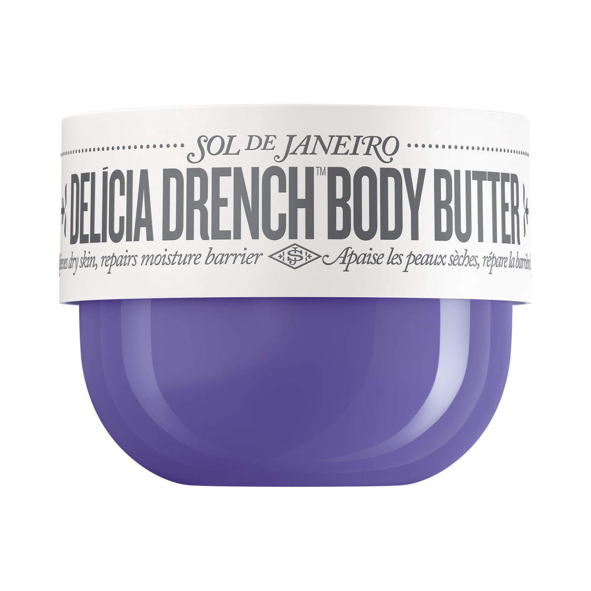 Sol de Janeiro Delicia Drench jar close-up showing creamy texture for deep hydration
