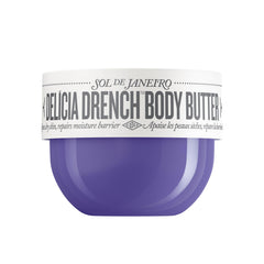 Sol de Janeiro Delicia Drench butter jar close-up showing rich texture for daily hydration.