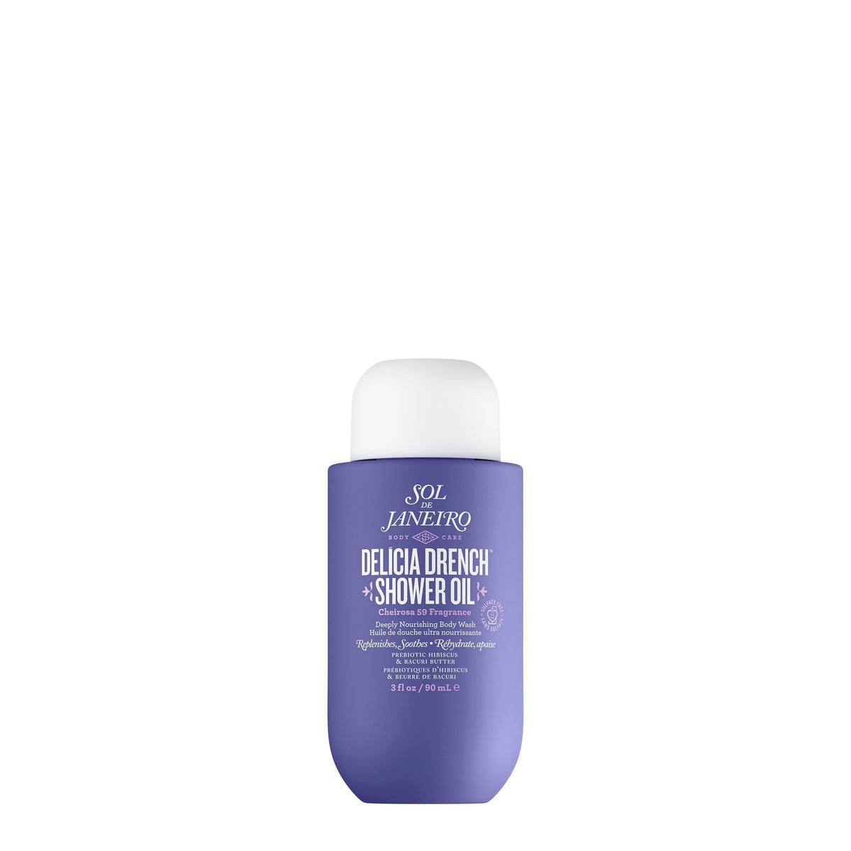 Sol de Janeiro Delicia Drench Shower Oil travel splash demonstrates nourishing on-the-go cleanse