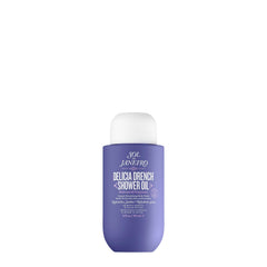 Sol de Janeiro Delicia Drench Shower Oil travel splash demonstrates nourishing on-the-go cleanse