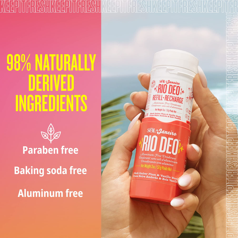 Sol de Janeiro deodorant moisturizing formula swatch demonstrates skin-softening