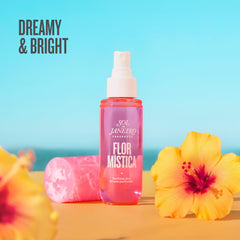Sol de Janeiro Flor Mistica spray-action shot for a light, travel-friendly fragrance experience