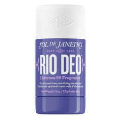 Sol de Janeiro Rio Deo Cheirosa 59 deodorant packaging shows refillable aluminum-free design for everyday freshness.