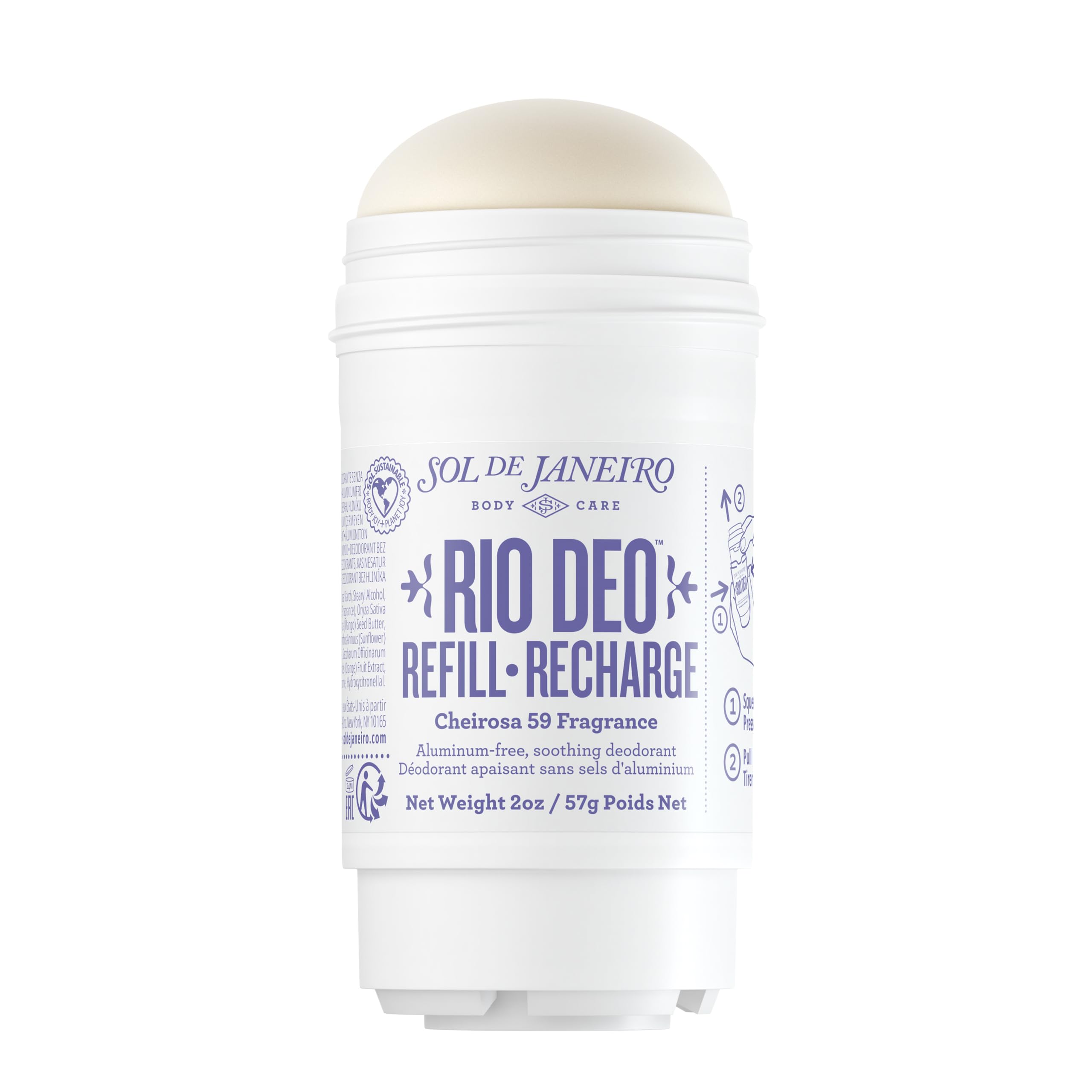 Sol de Janeiro Rio Deo Cheirosa 59 refill bottle for all-day odor control