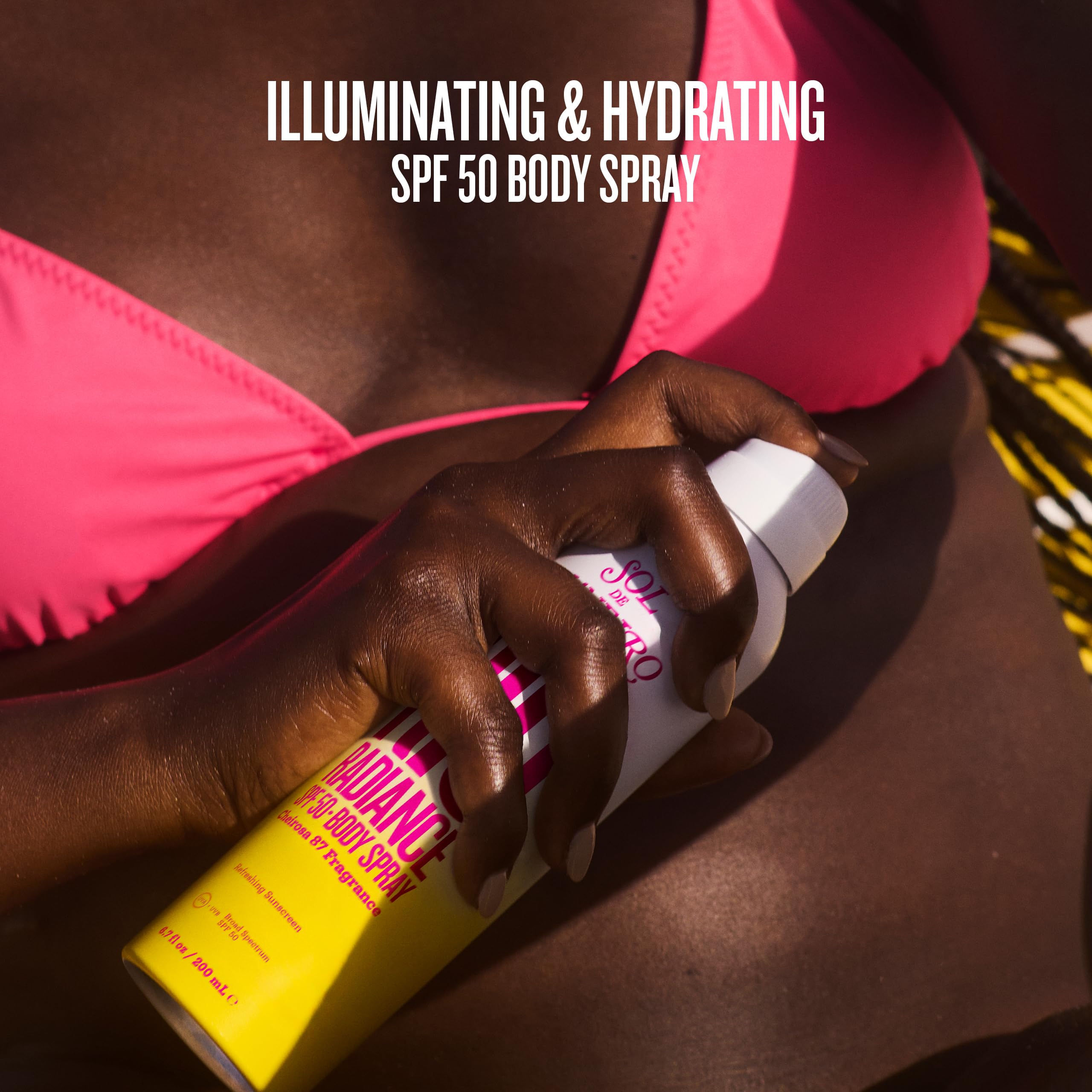 Sol de Janeiro Rio Radiance bottle being shaken before use for optimal performance