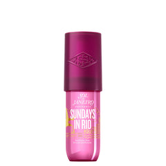 Sol de Janeiro Sundays in Rio fragrance bottle adds tropical mood and day-long scent.
