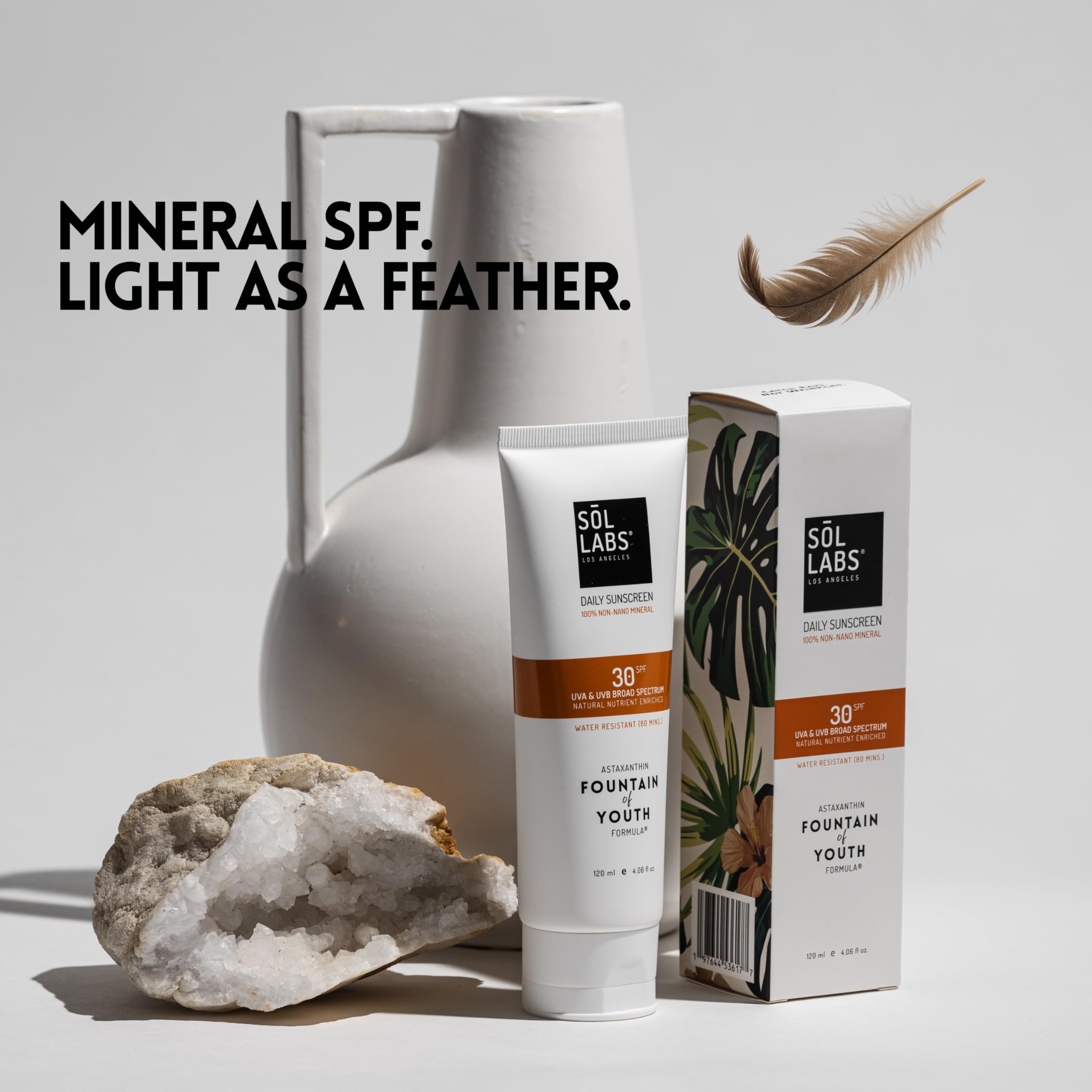SOL LABS botanical extracts label highlights skin vitality and antioxidant protection