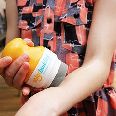 Solar Buddies sunscreen applicator blue refill-cap supports sustainable sun care.