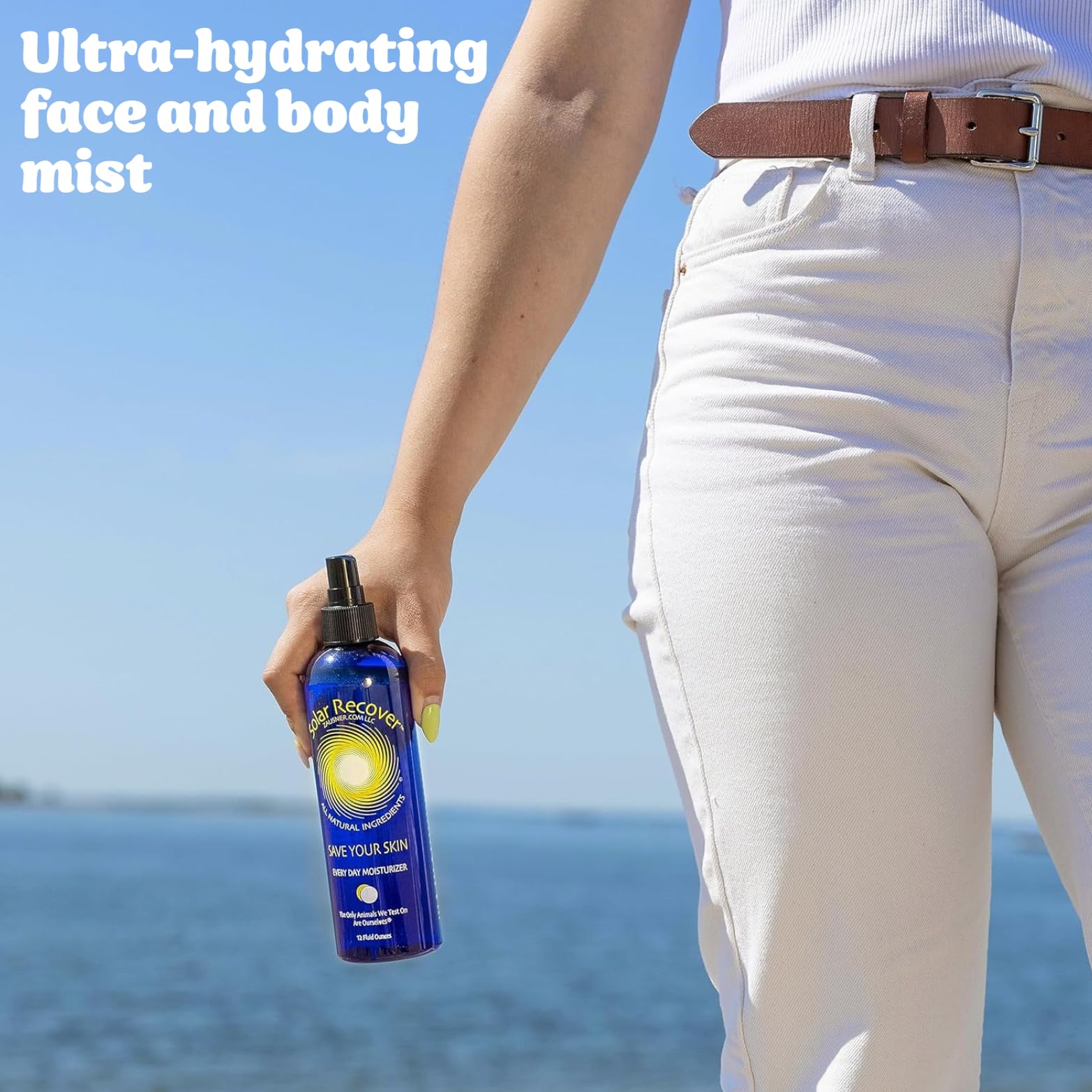 Solar Recover application on arm demonstrates easy, non-greasy after sun care.