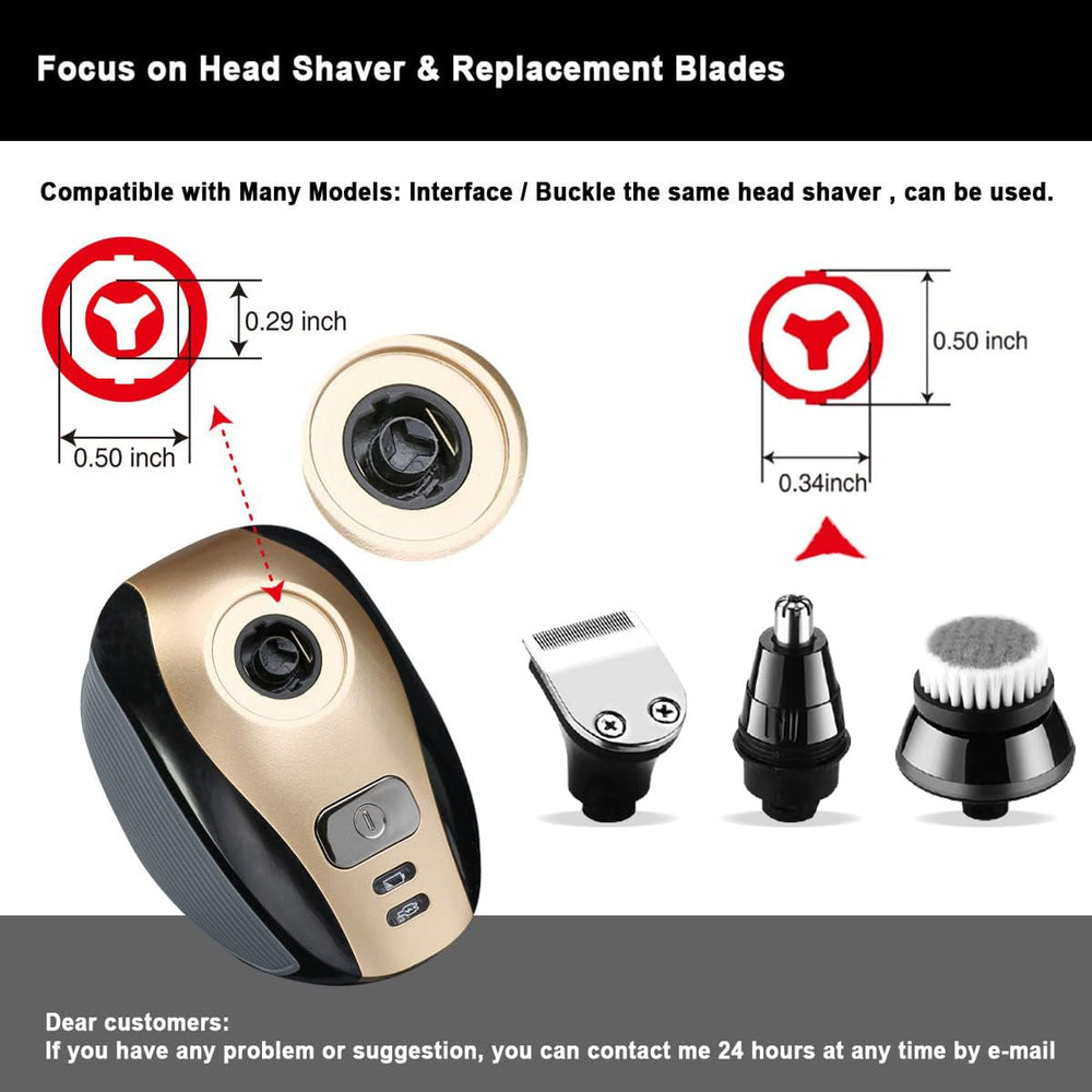 SOLASKY included items image highlights replacement head kit for quick grooming upgrades