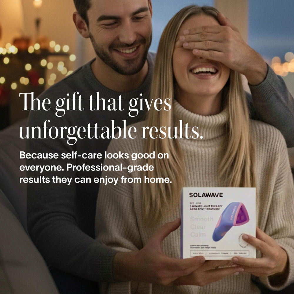Solawave Bye Acne bedside setup for consistent at-home use