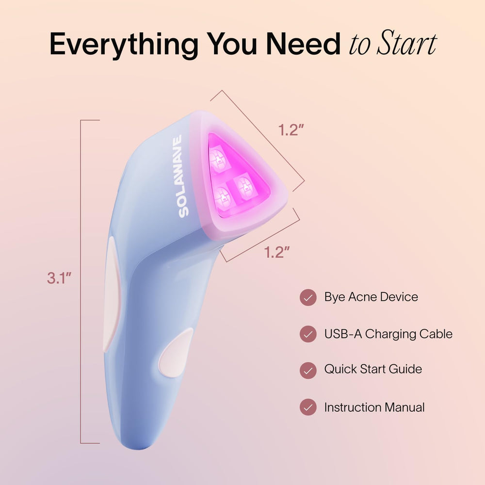 Solawave Bye Acne close-up showing blemish focus and potential improvement