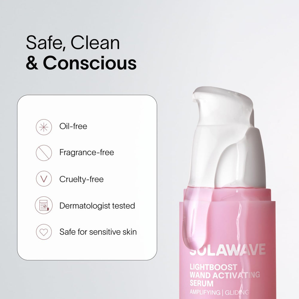 Solawave fragrance-free formula suitable for sensitive skin.