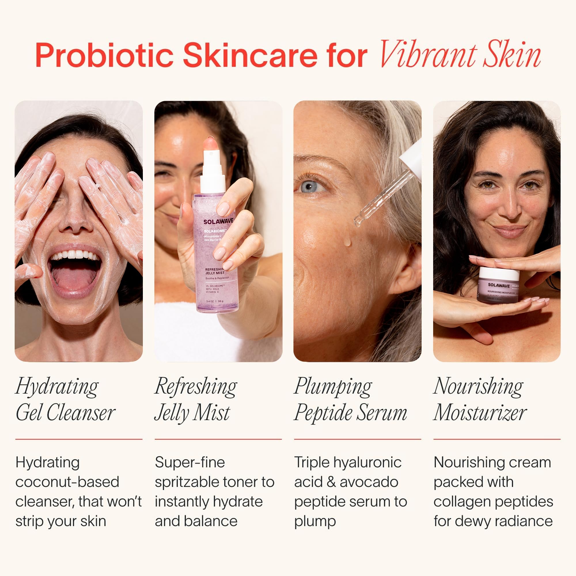 Solawave Plumping Peptide Serum dispensing action for precise application