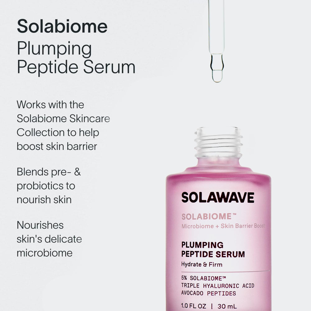 Solawave Plumping Peptide Serum swirl visualizing triple hyaluronic acid action
