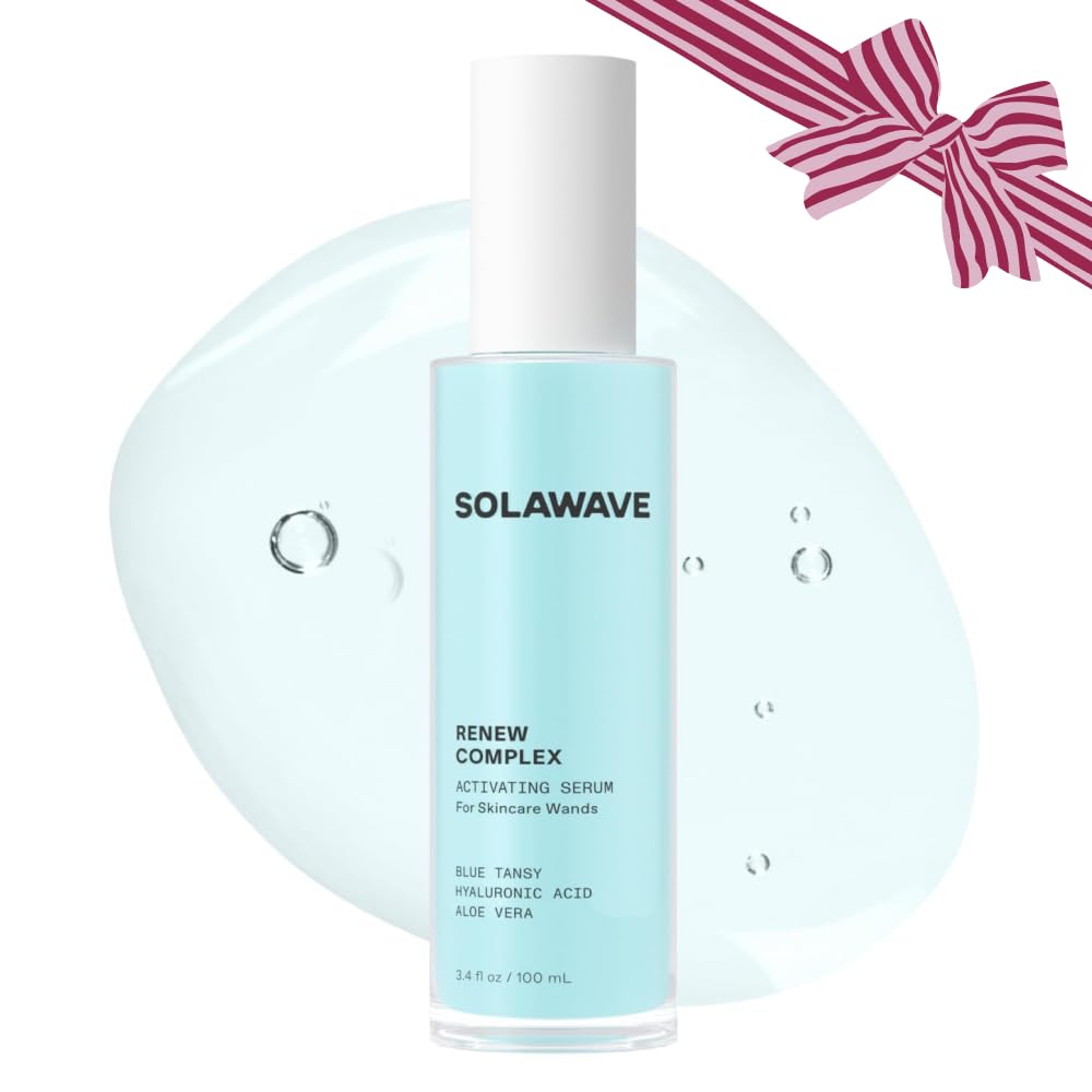 Solawave Renew Complex Serum bottle priming skincare routine