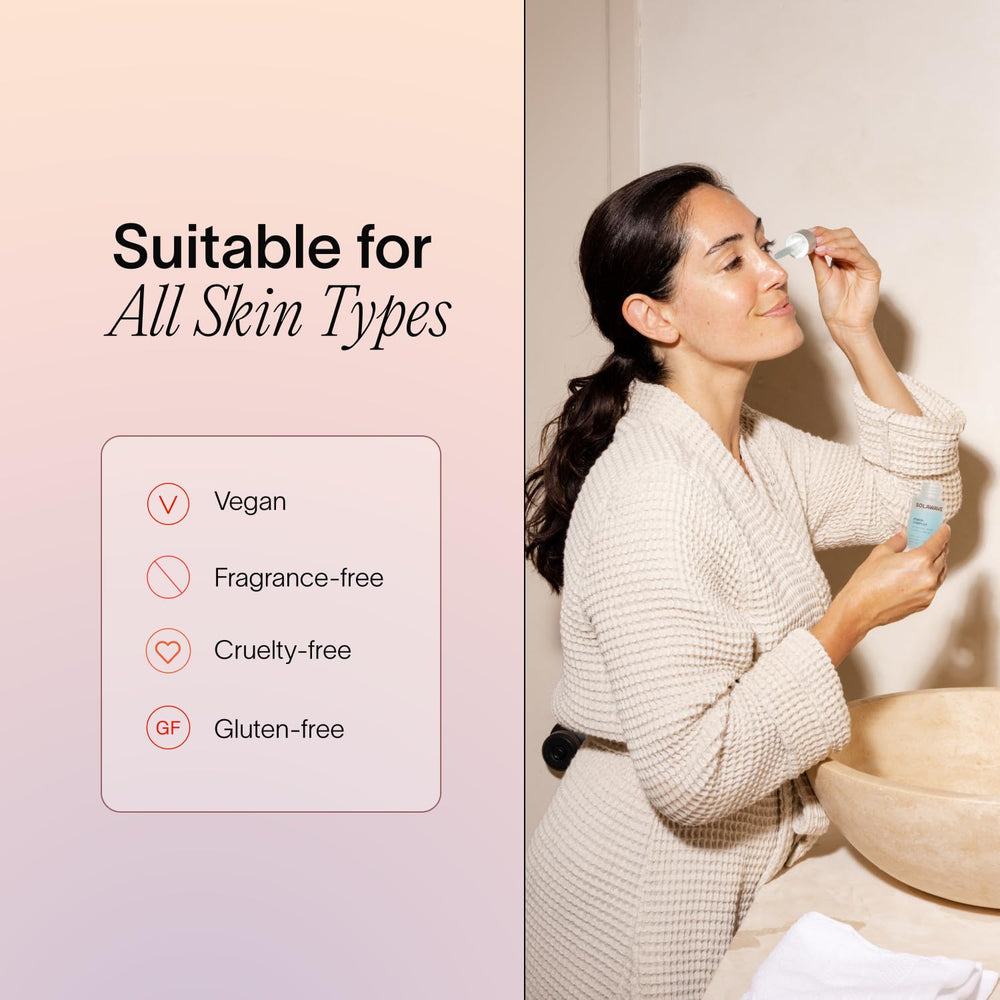 Solawave Renew Serum texture swirl demonstrates easy absorption and hydration