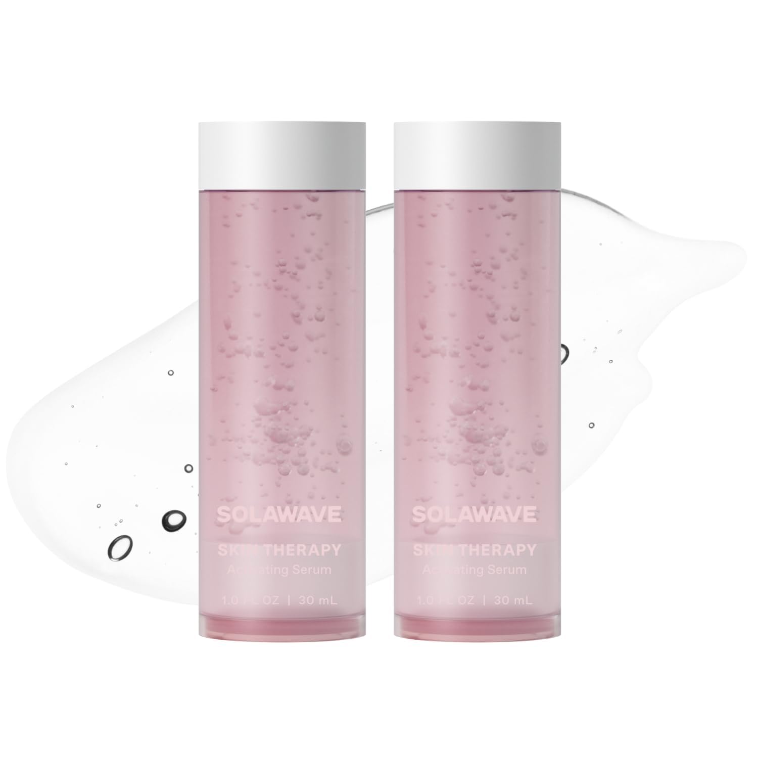 Solawave wand activating serum refill 2-pack keeps wand sessions hydrated and radiant.