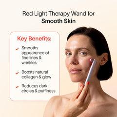 Solawave forehead treatment with the wand for refreshed skin.