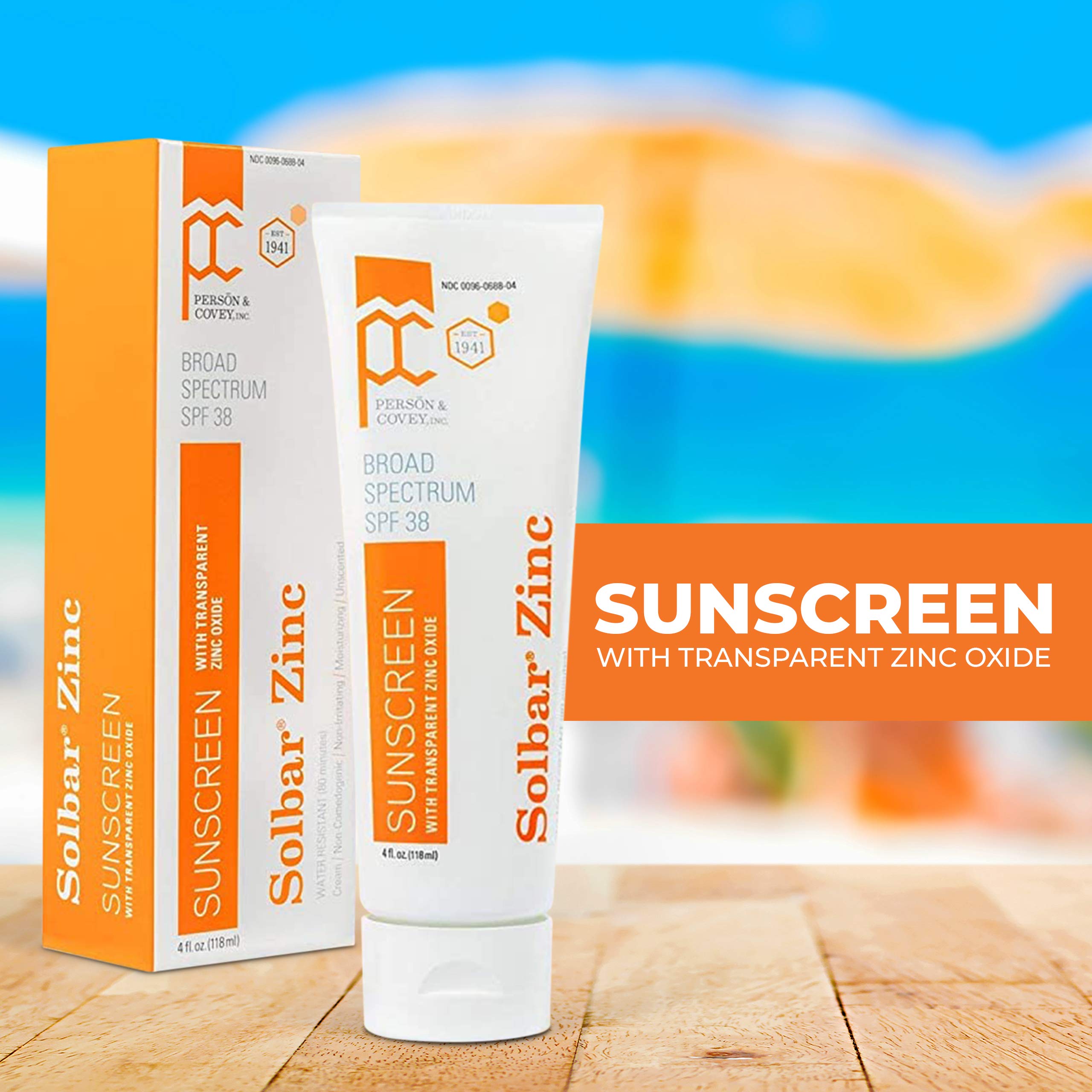 Solbar sunscreen applied to the face shows a clear, makeup-friendly finish.