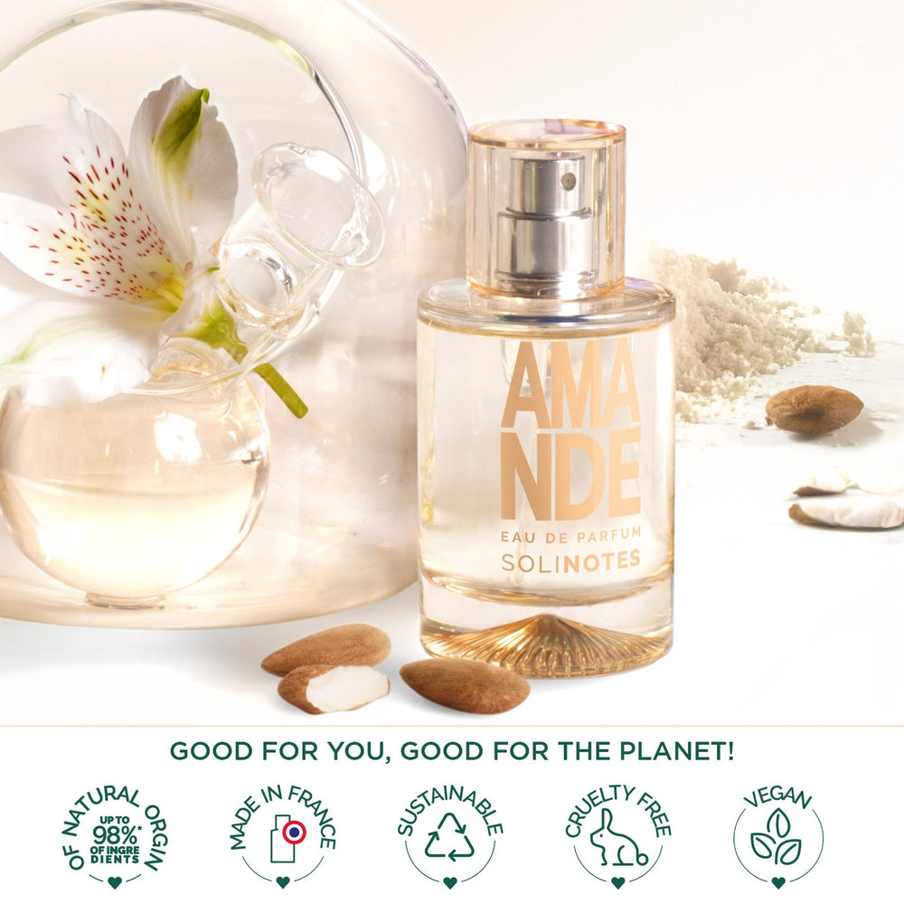 Solinotes Almond perfume gift set image conveys a thoughtful present for occasions