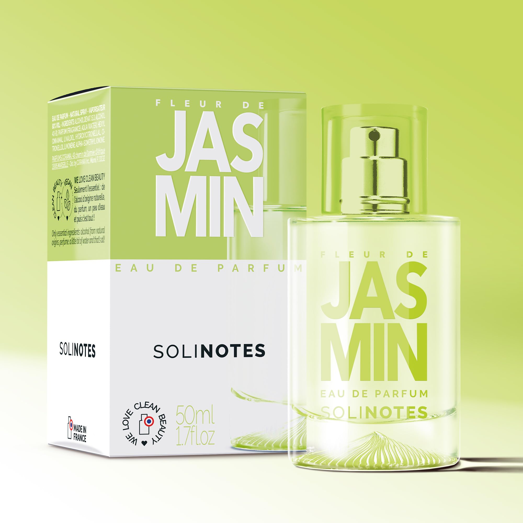 Solinotes Jasmine Flower white spice note for soft, powdery aura