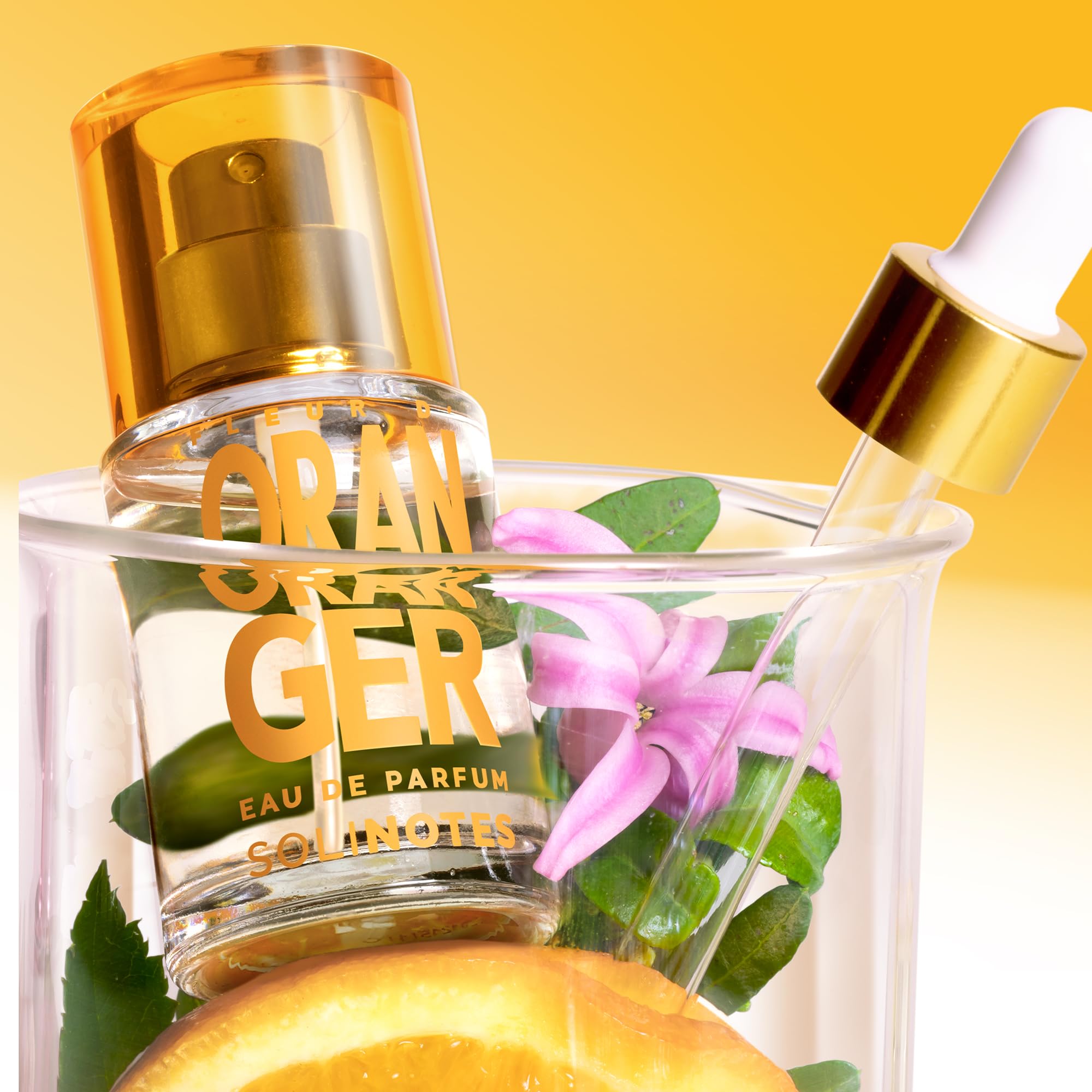 Solinotes Orange Blossom floral-notes details with rose and jasmine for elegant wear.
