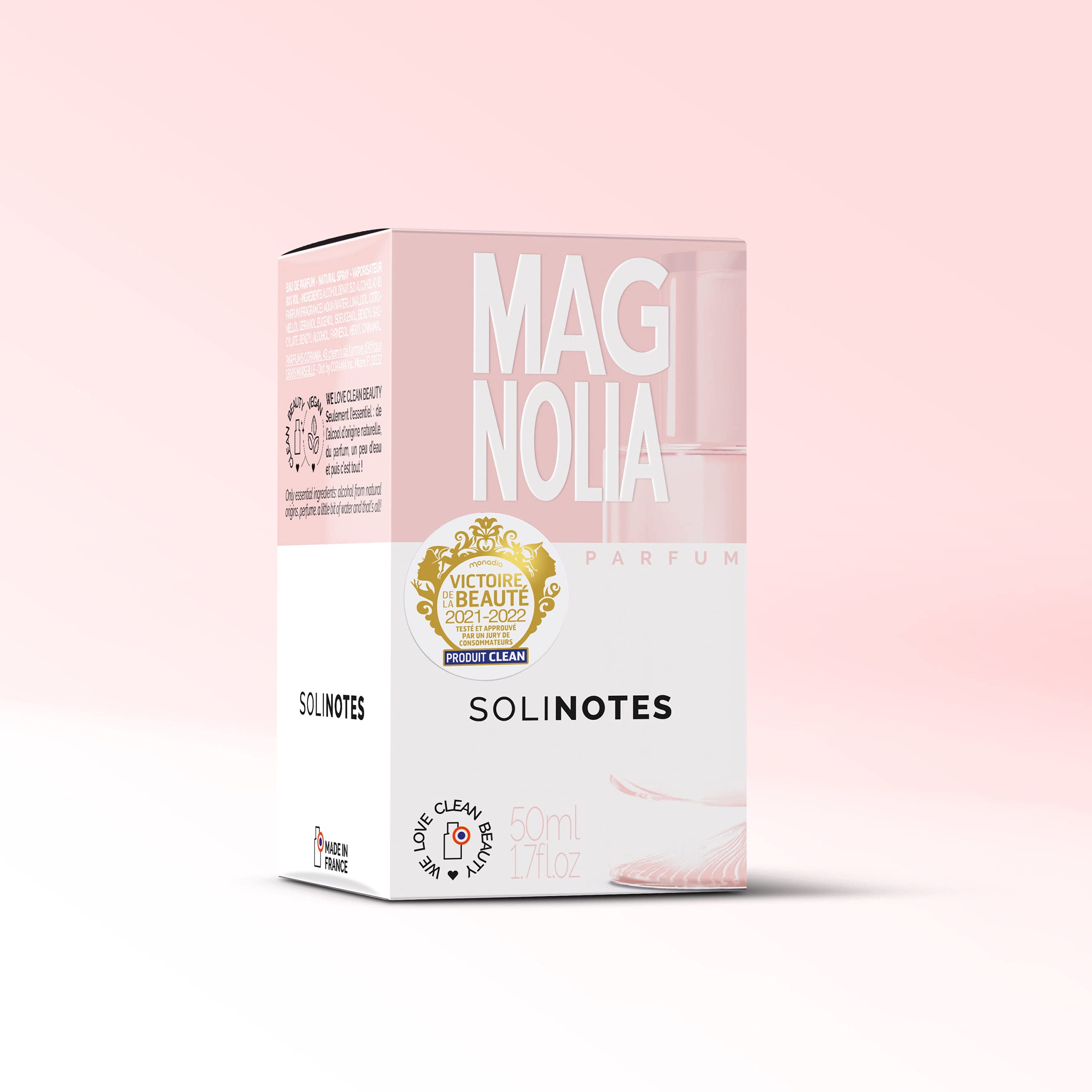Solinotes Magnolia label vegan-certified signals clean, cruelty-free choices
