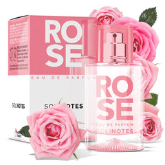 Solinotes Rose perfume bottle with lasting floral signature for daily wear.